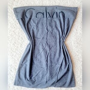 Calvin Klein Gray maxi skirt with CK logo size L/XL Knee-length lightweight soft